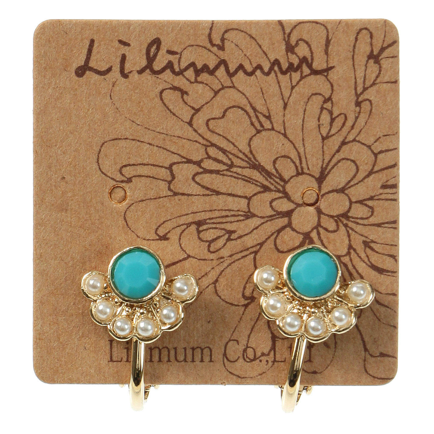 ターコイズカラーイヤリング - 画像3