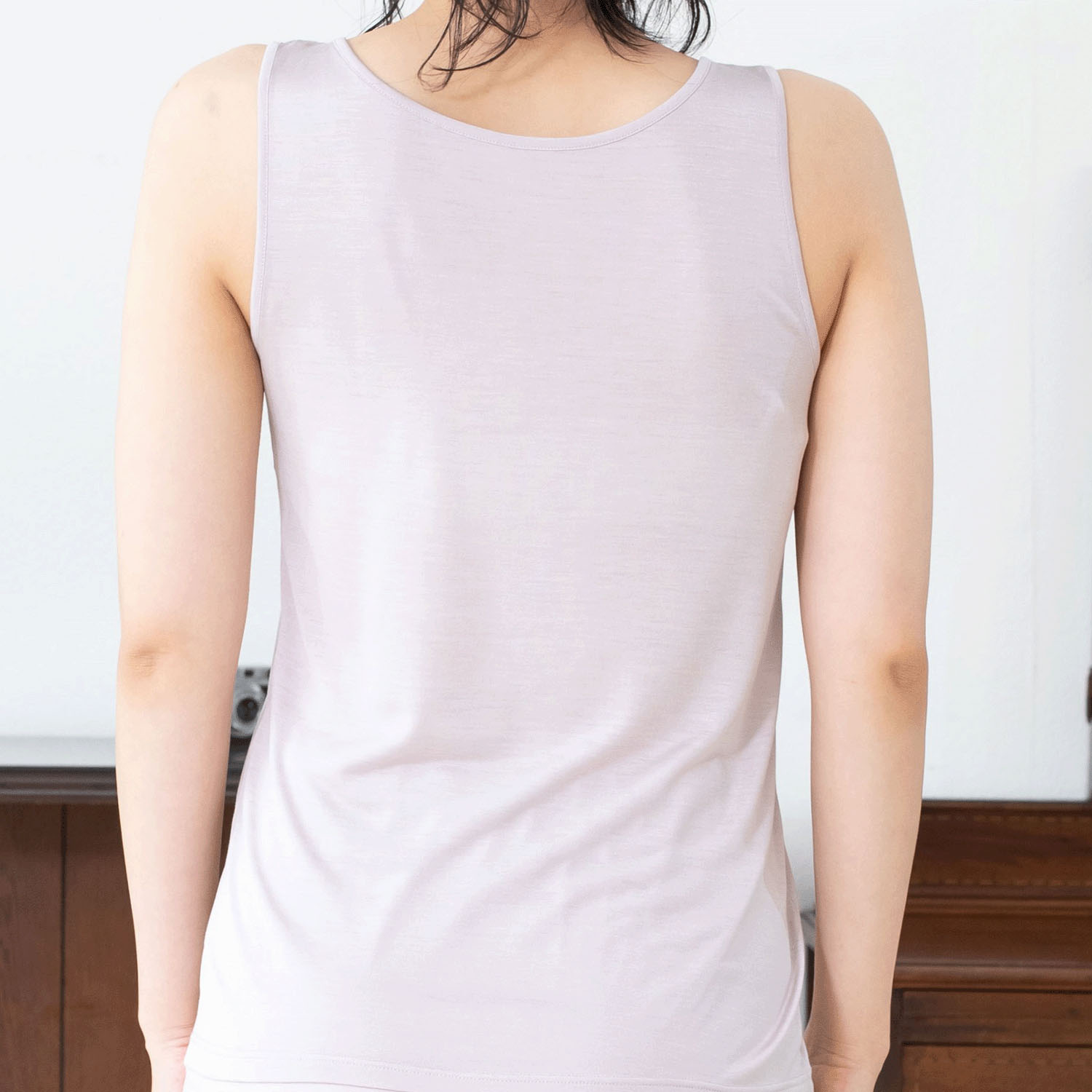 シルク ノースリーブM／L 絹紡糸 - 画像4