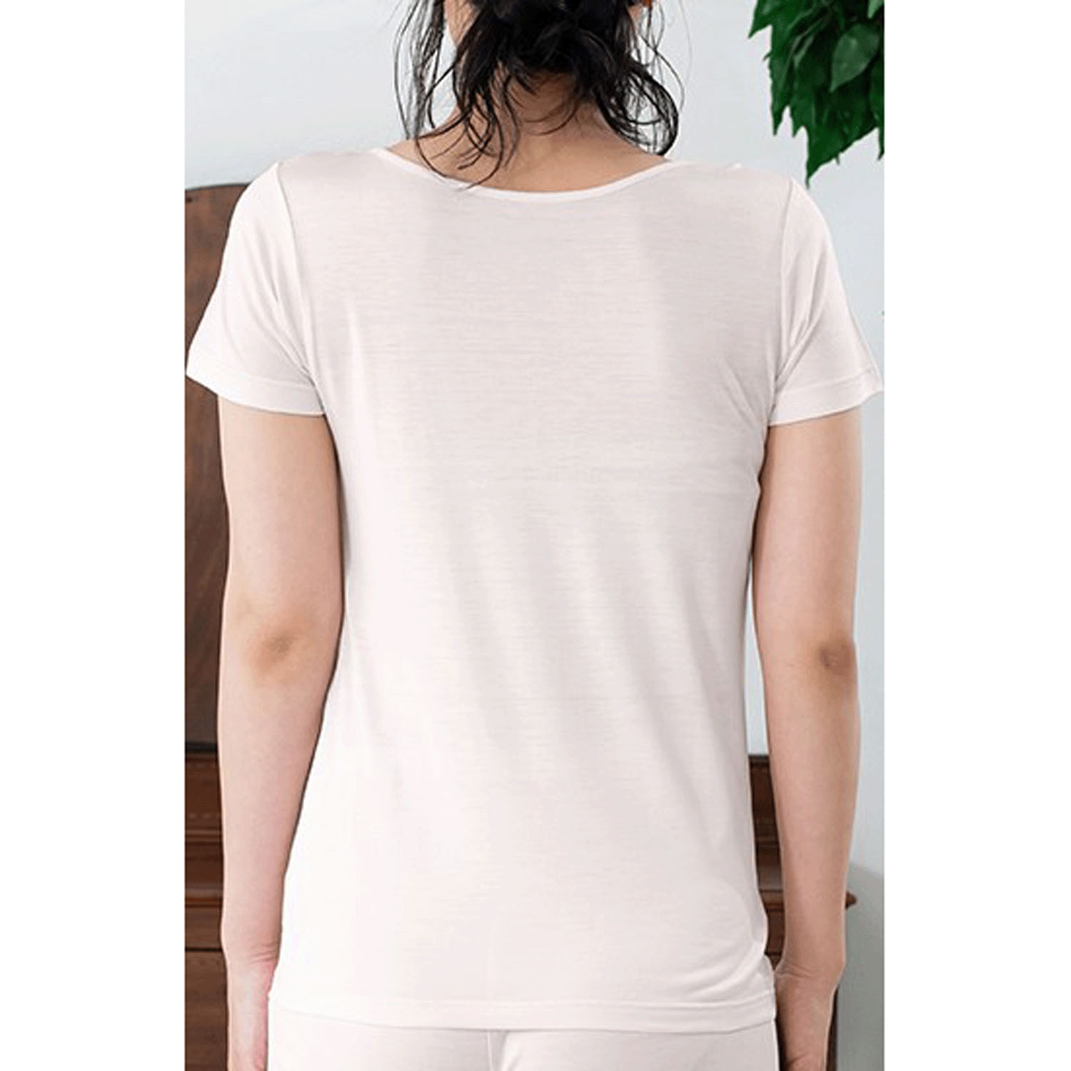 シルク 3分袖 LL 絹紡糸 - 画像5