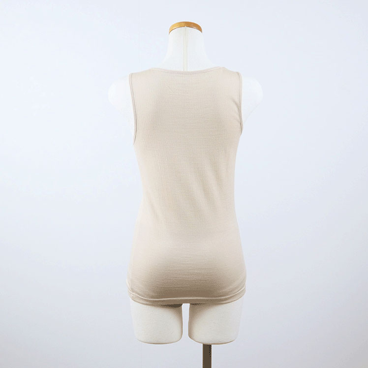 【予約可能品】肌側シルク100％インナー エアリータンクトップ （内絹外ウール） - 画像6