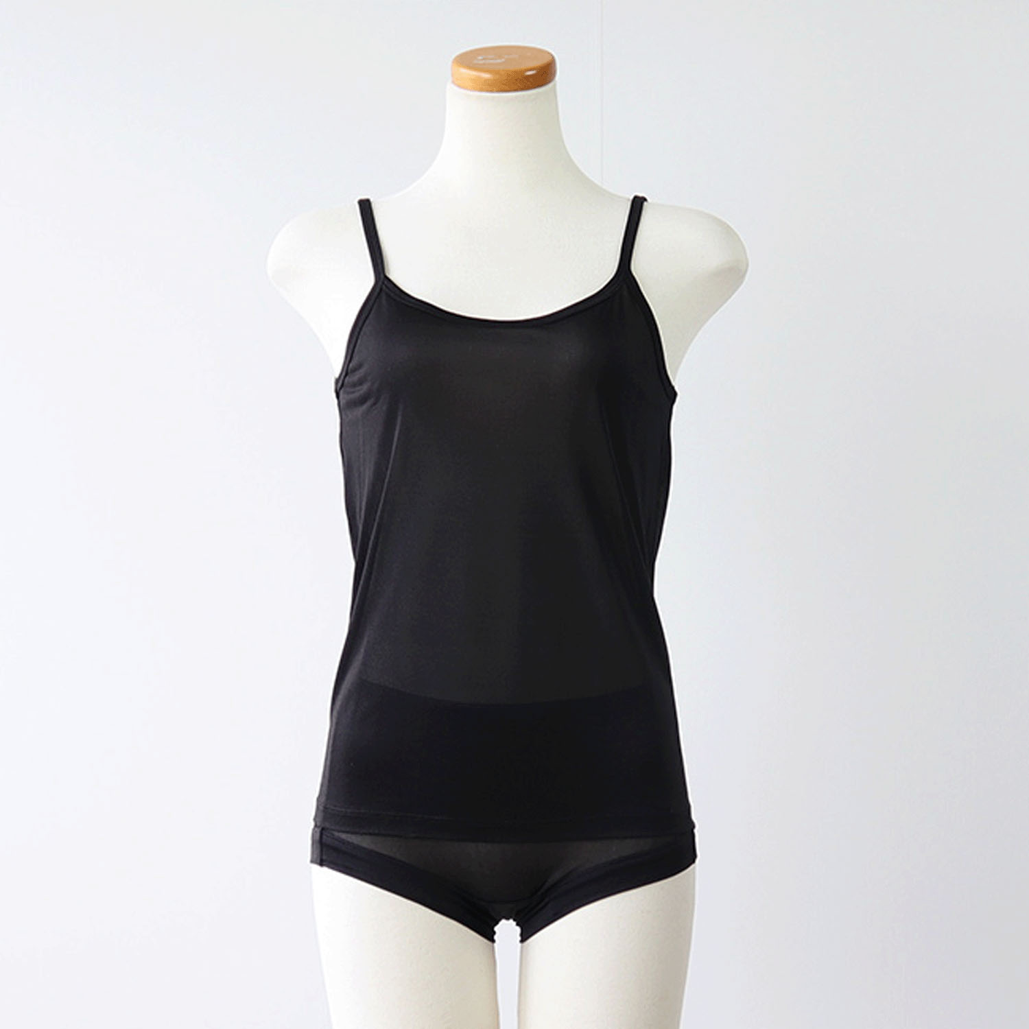 正絹シルク100％インナー キャミソール （ 天竺編み ） - 画像2