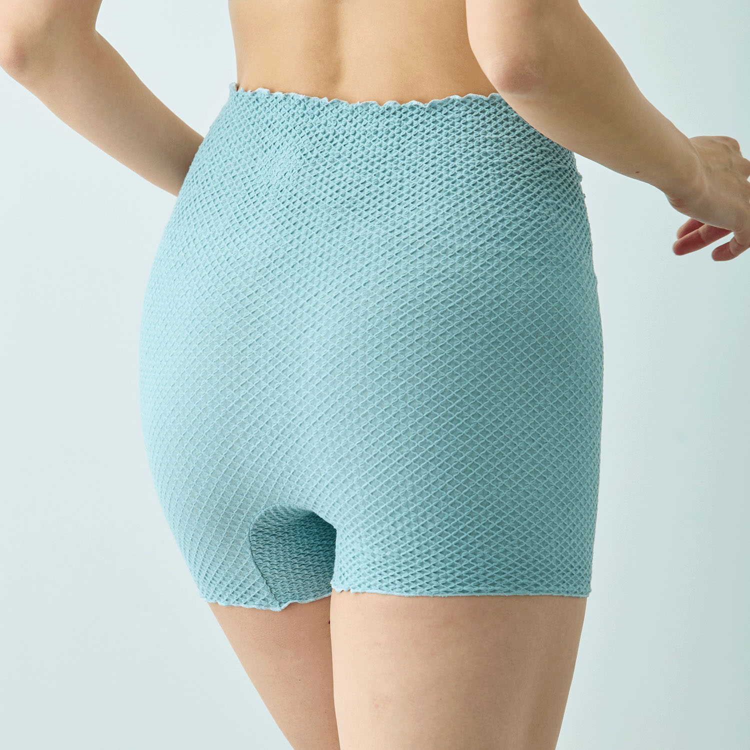 ポケット付腹巻パンツ M ウォーターグリーン のびりら - 画像11