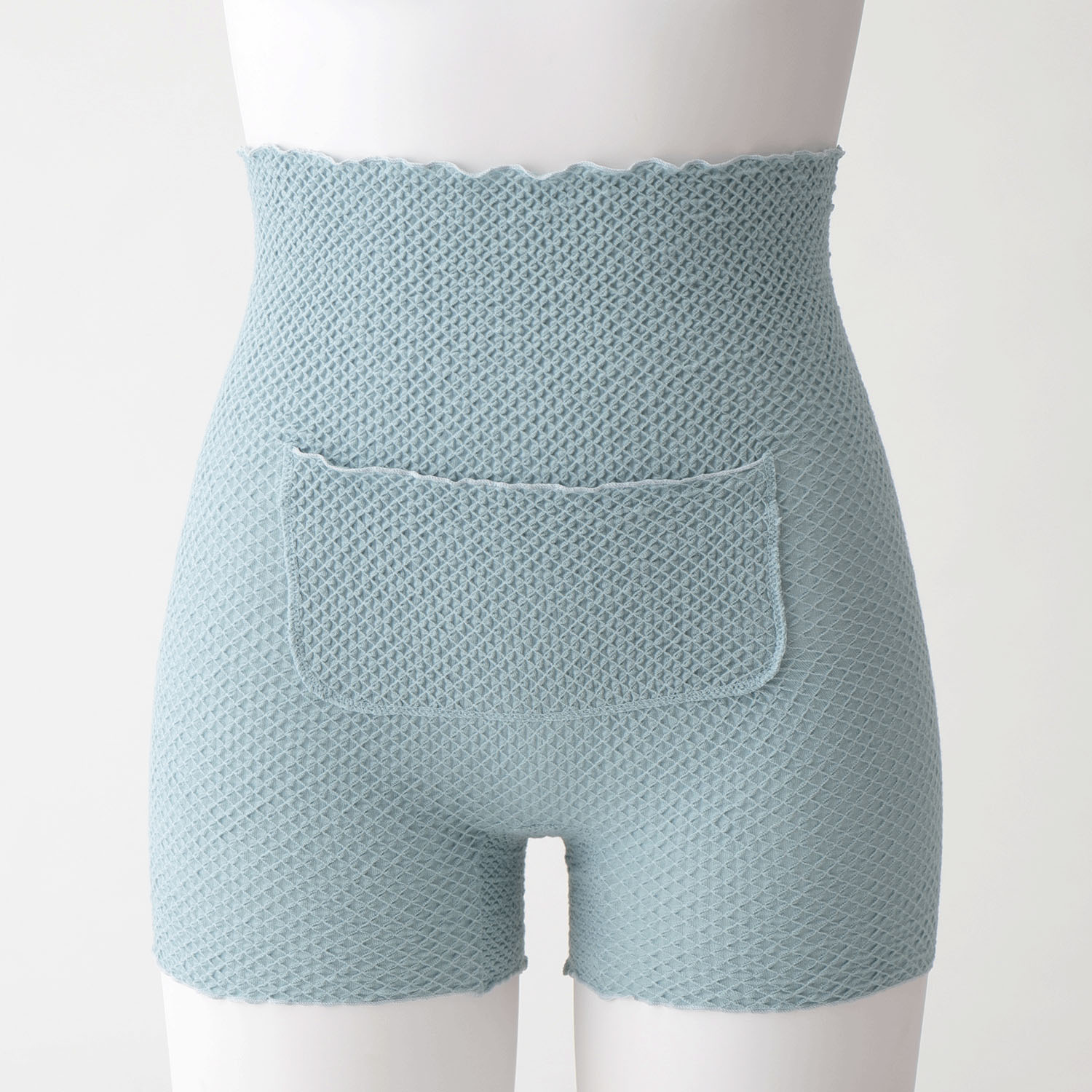 ポケット付腹巻パンツ M ウォーターグリーン のびりら - 画像1