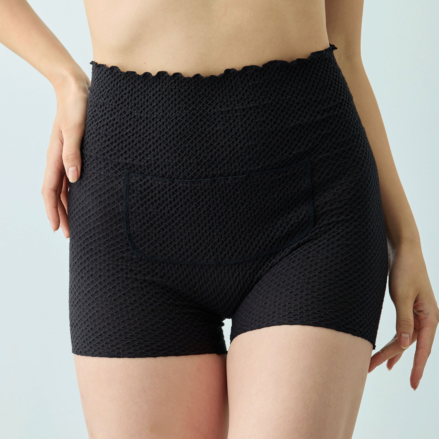 ポケット付腹巻パンツ M ブラック のびりら - 画像9