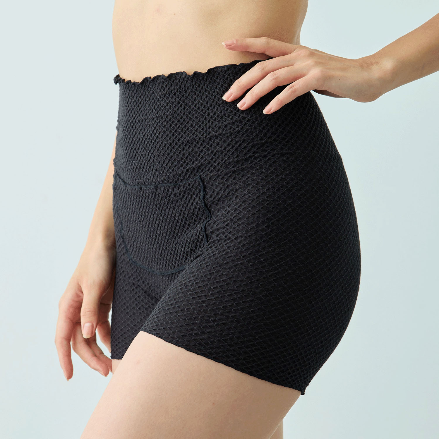 ポケット付腹巻パンツ L ブラック のびりら - 画像10