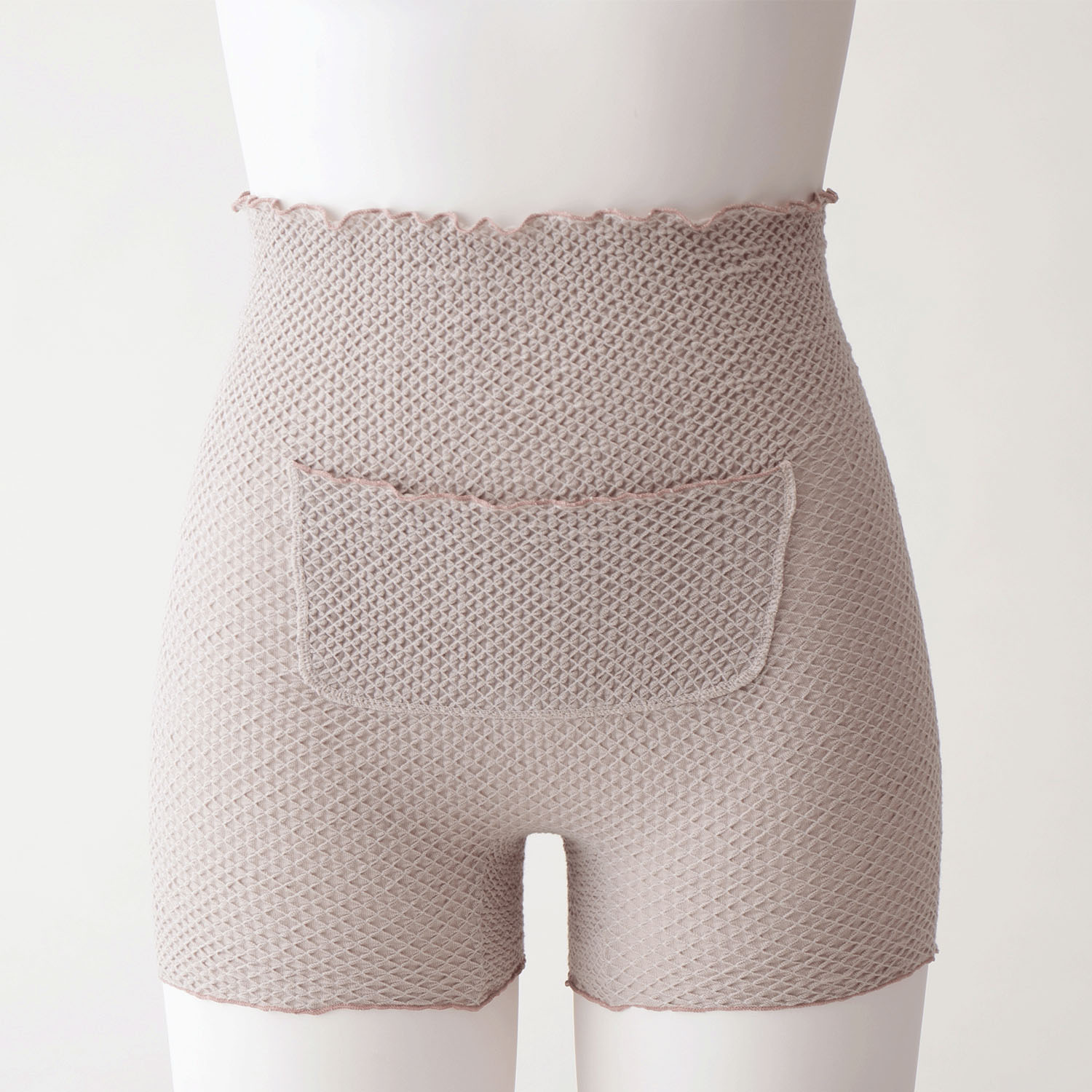 ポケット付腹巻パンツ L サンドベージュ のびりら - 画像1