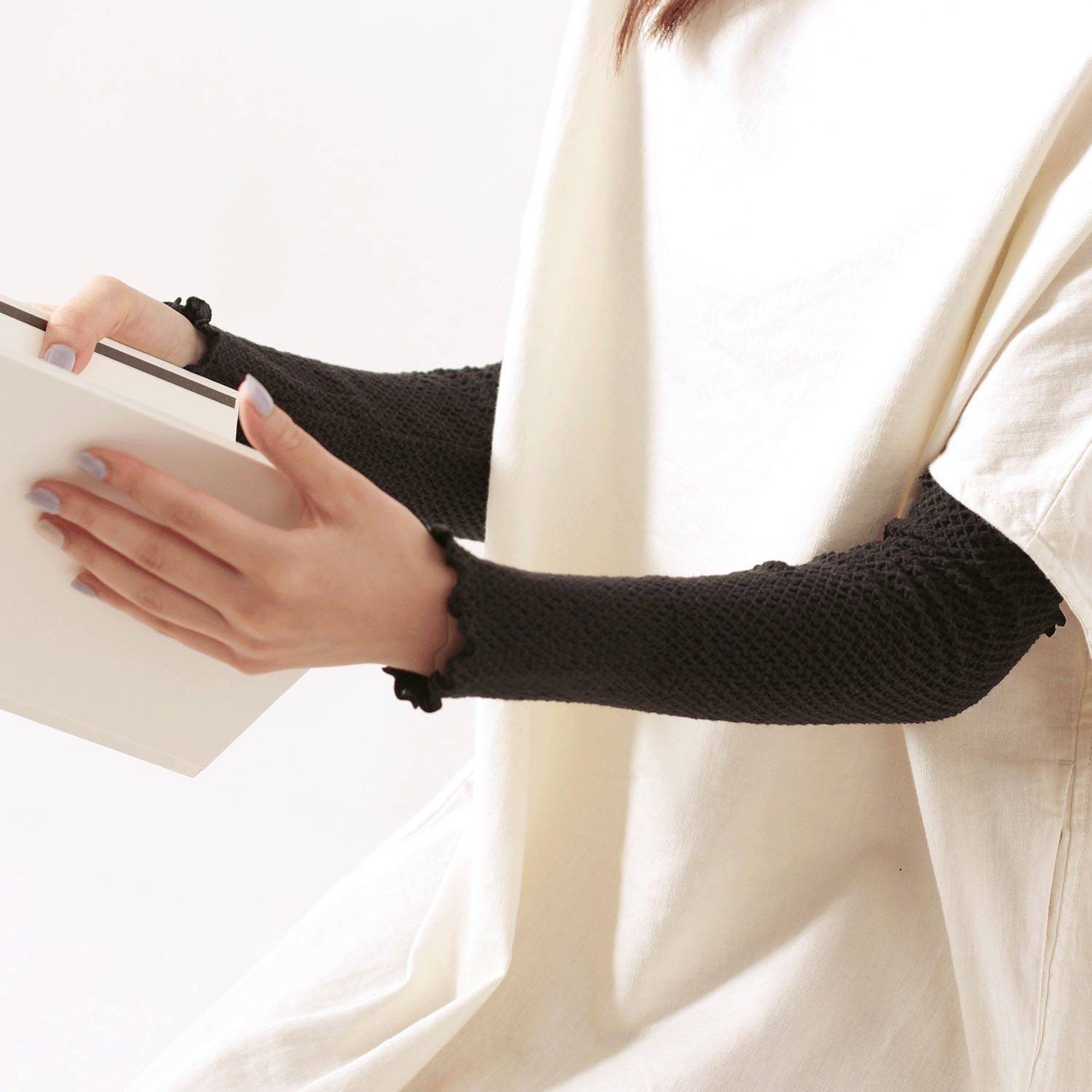 レッグ＆アームカバー ブラック のびりら