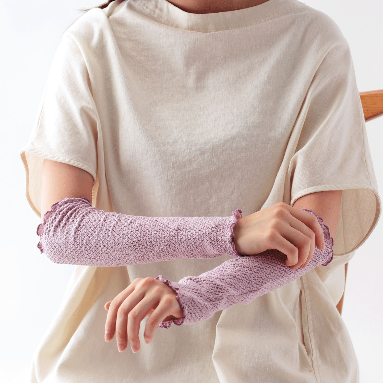 レッグ＆アームカバー オールドライラック のびりら - 画像1