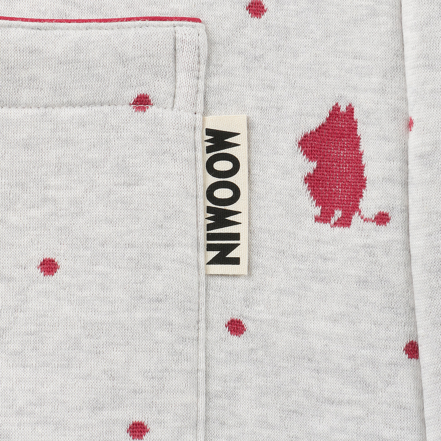 【MOOMIN ムーミン】×【Amour アムール】ニットキルト シルエットジャカード パジャマ - 画像4