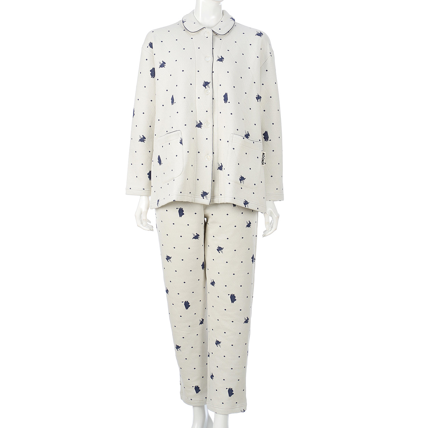 【MOOMIN ムーミン】×【Amour アムール】ニットキルト シルエットジャカード パジャマ - 画像6