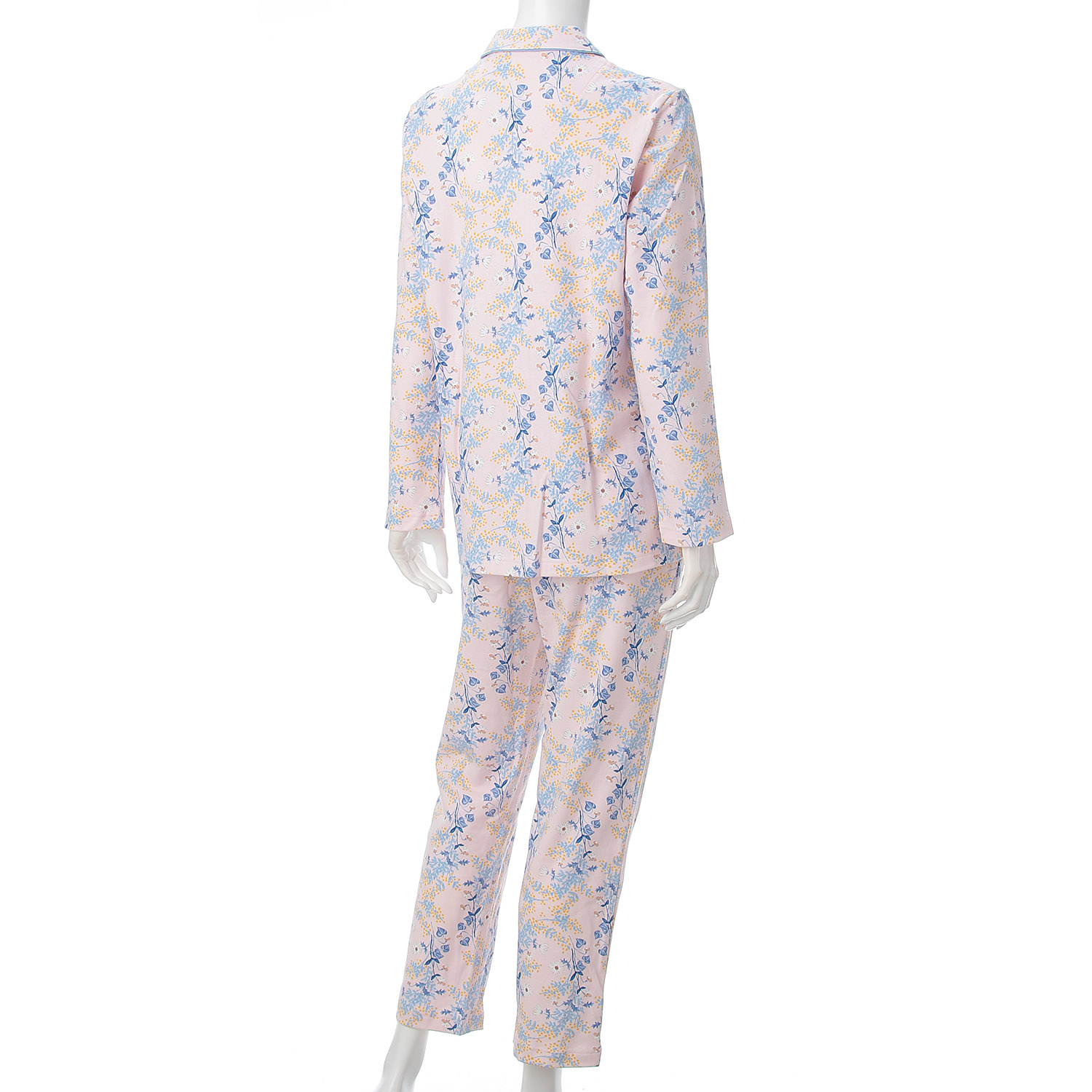 点と線模様製作所 綿 スムース プリント ミモザ  レディース パジャマ - 画像2