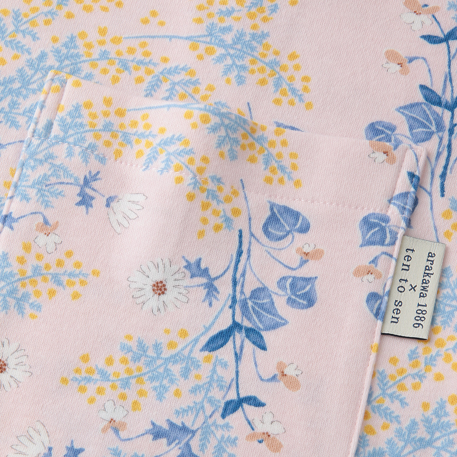 点と線模様製作所 綿 スムース プリント ミモザ  レディース パジャマ - 画像4