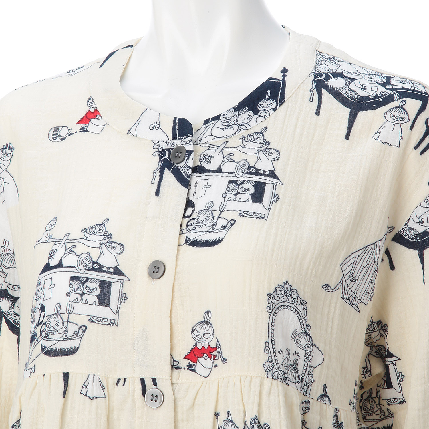 Amour アムール×MOOMIN ムーミン 二重ガーゼシャーリングプリント パジャマ - 画像3