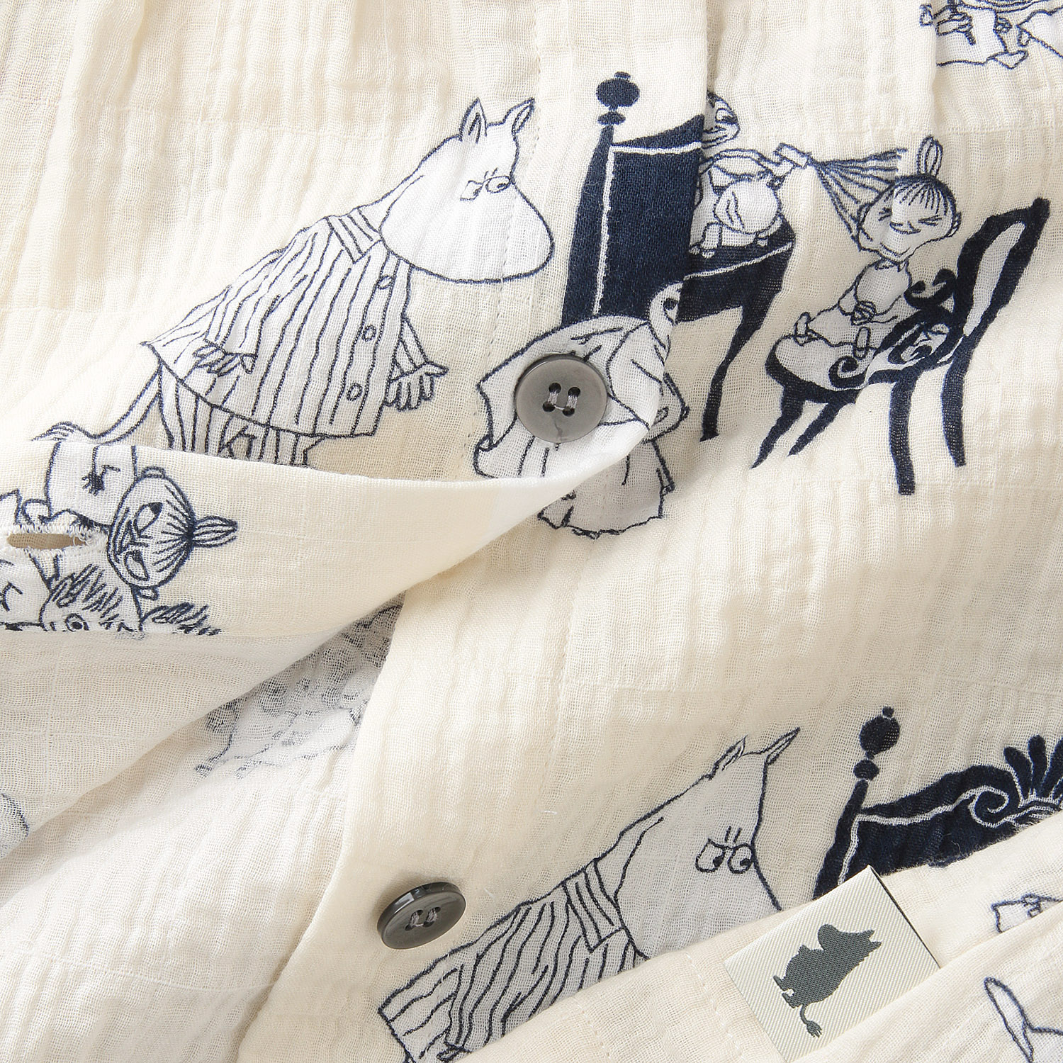Amour アムール×MOOMIN ムーミン 二重ガーゼシャーリングプリント パジャマ - 画像4