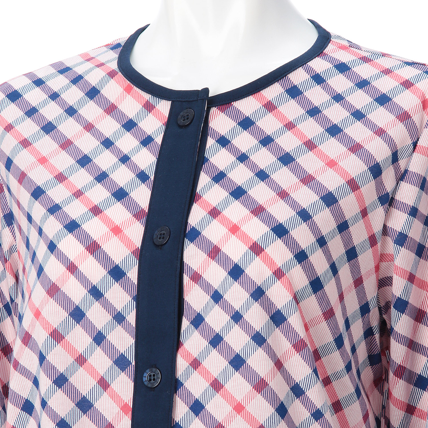 DAKS 婦人 長袖長パンツパジャマ チェックM／L - 画像4