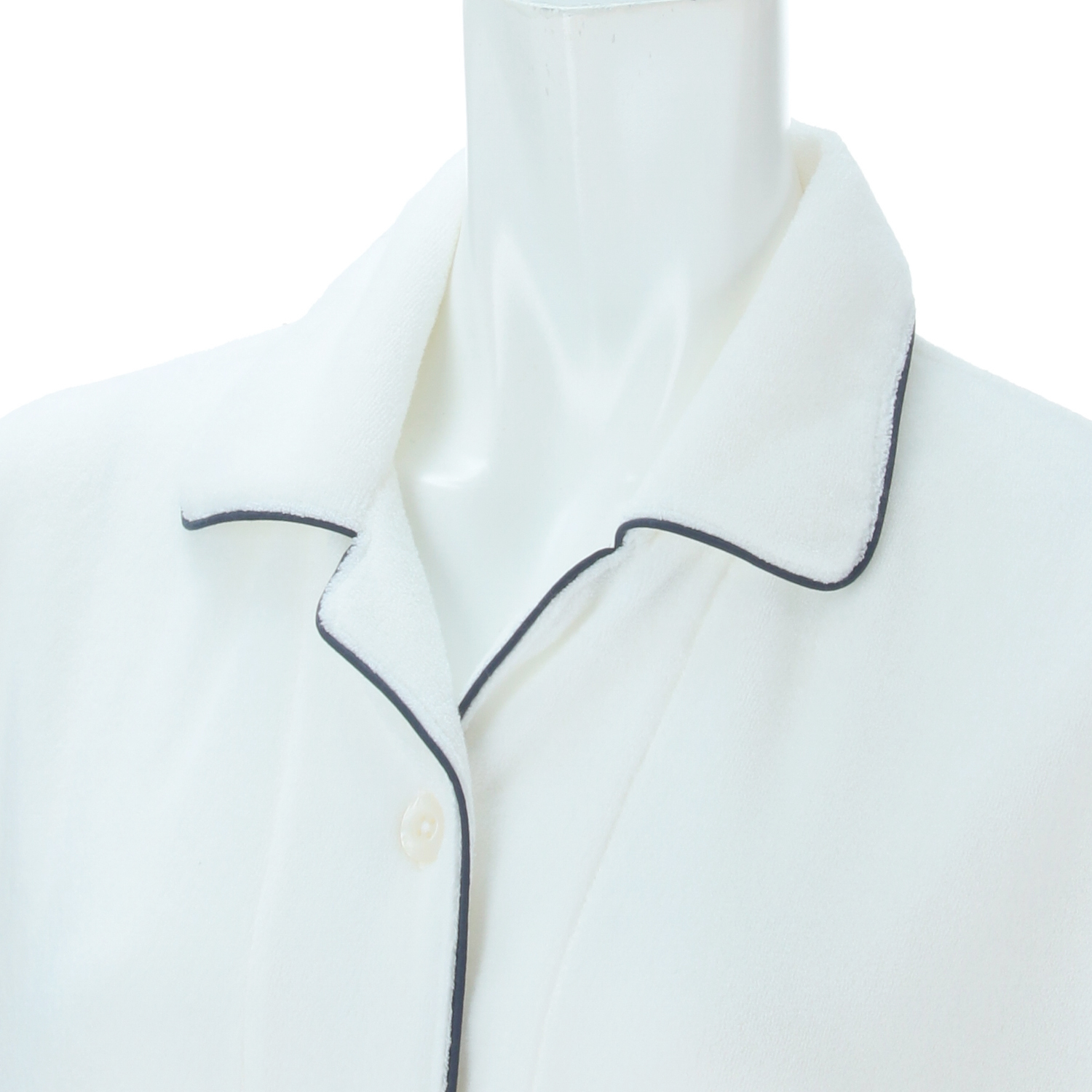 婦人 エアーかおる 紀伊パイル シャツワンピース 6分袖 - 画像3