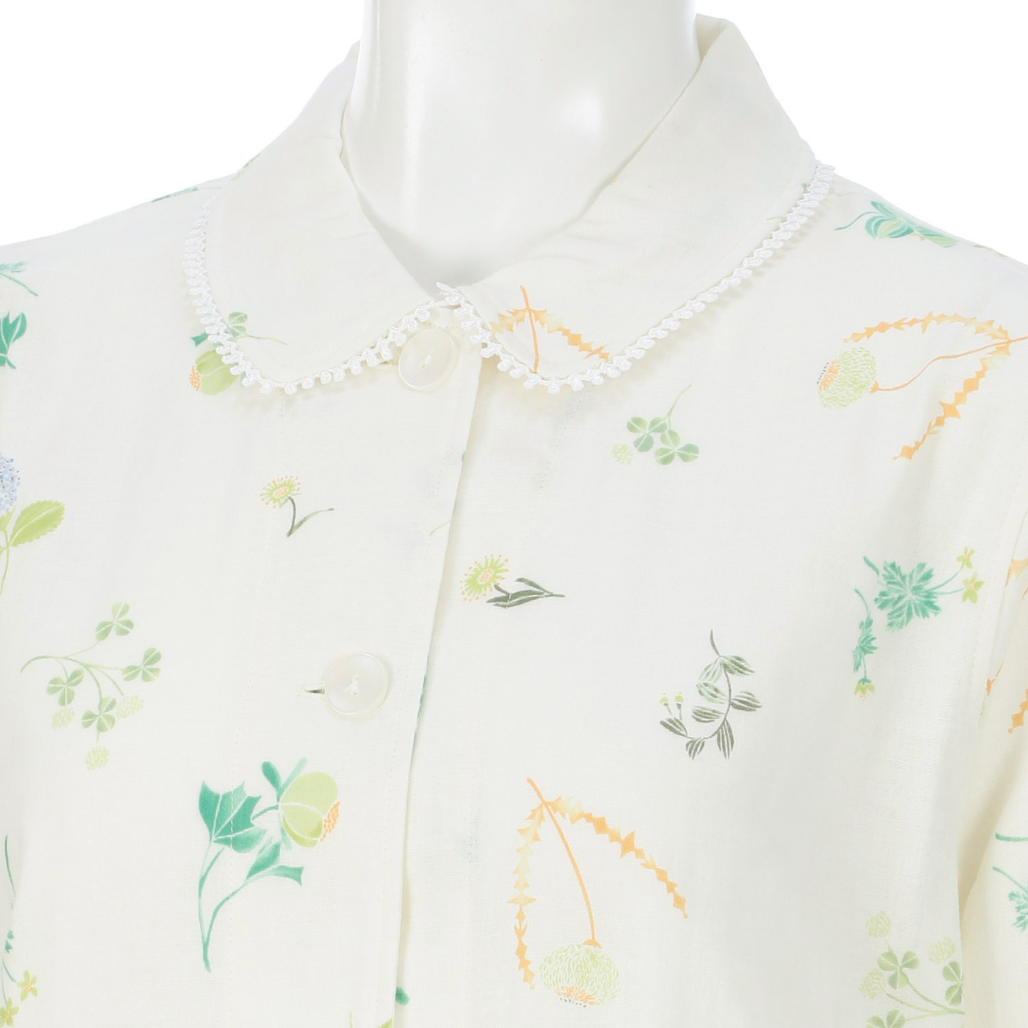 点と線模様製作所 婦人 ダブルガーゼ ボタニカル パジャマ - 画像3