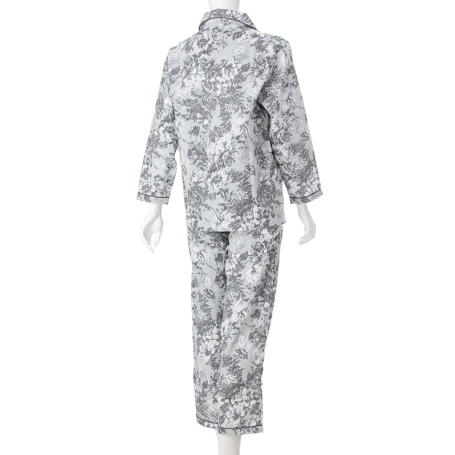 Golden Bear ダブルガーゼフラワープリント テーラーパジャマ - 画像2