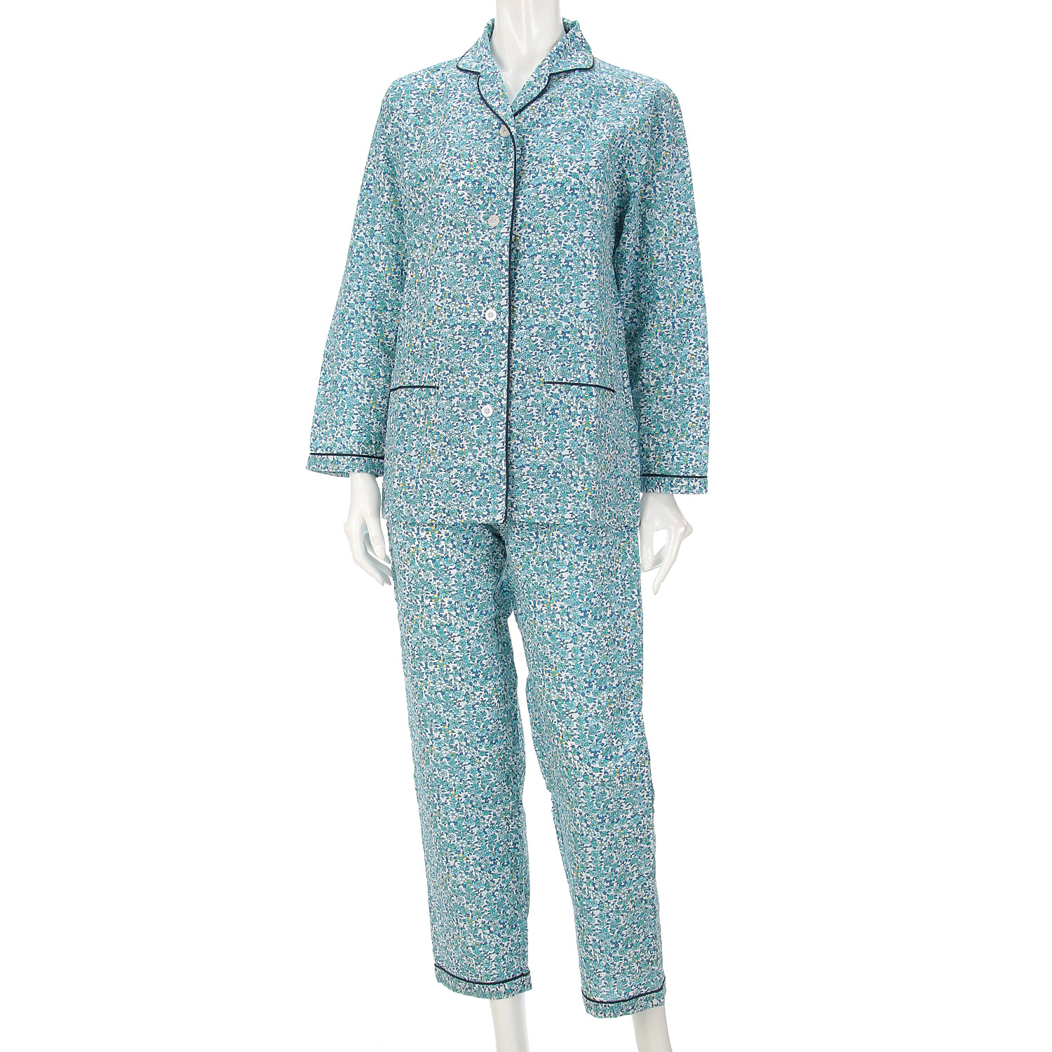 Golden Bear リップル フラワープリント テーラーパジャマ - 画像5