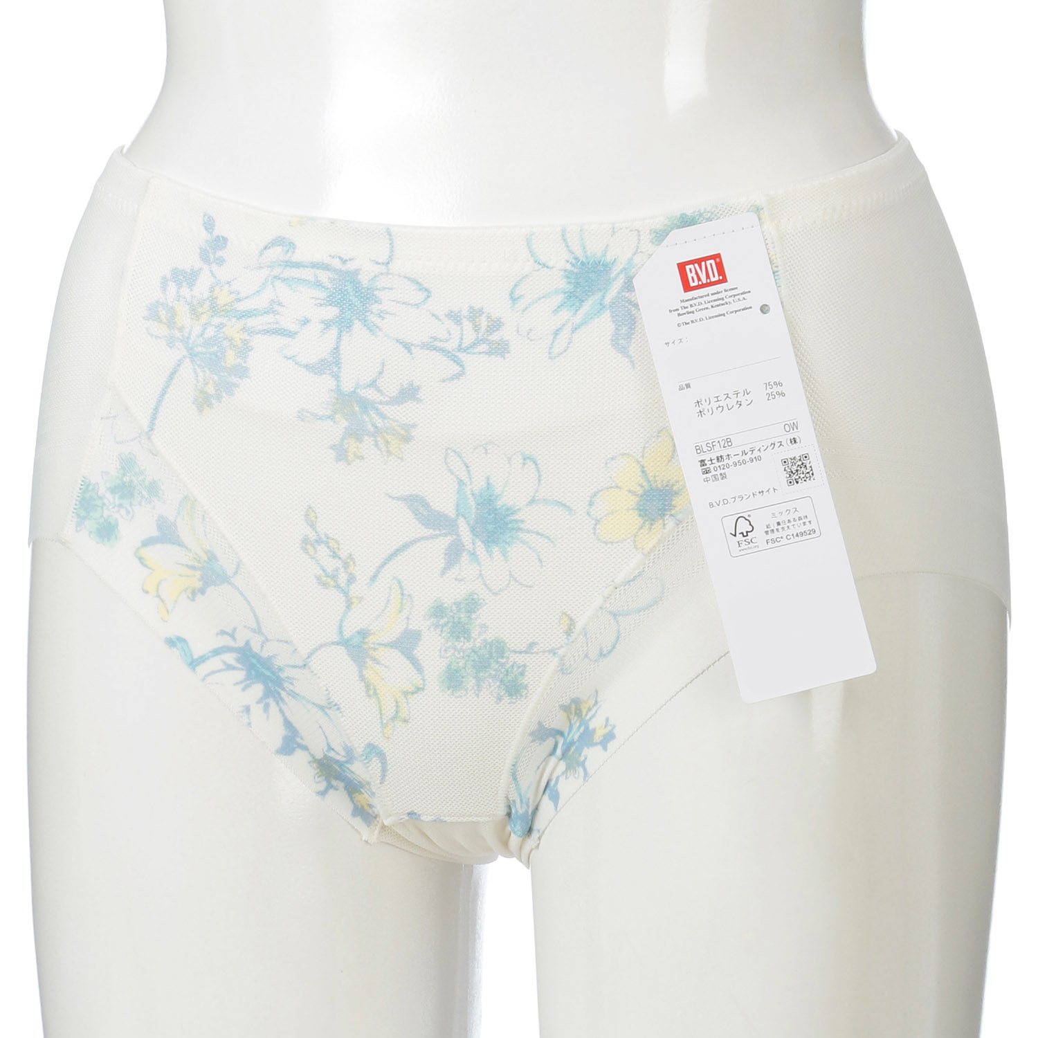 BVD 涼パン花柄ショーツ M／L