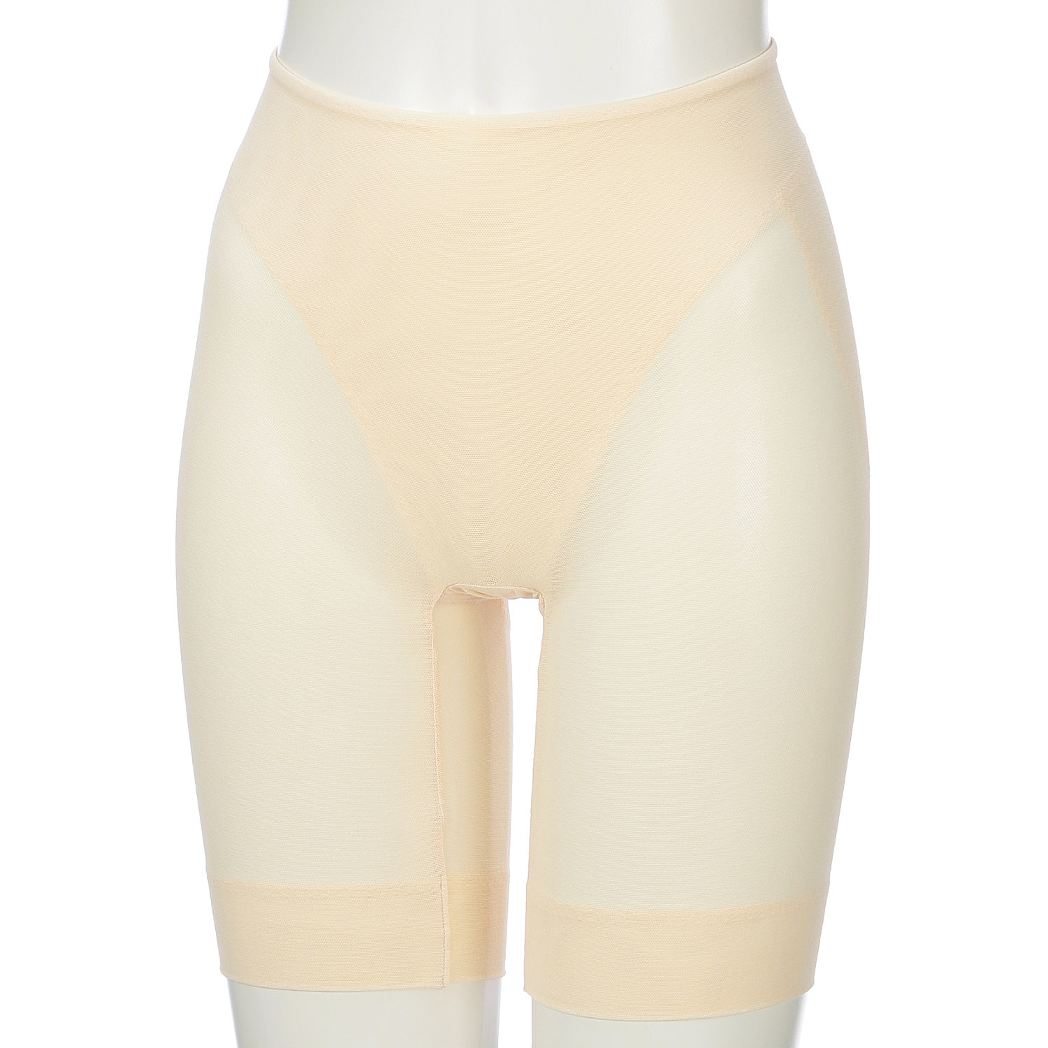 綿メッシュロングボトムベージュLL ジョワイユ - 画像1