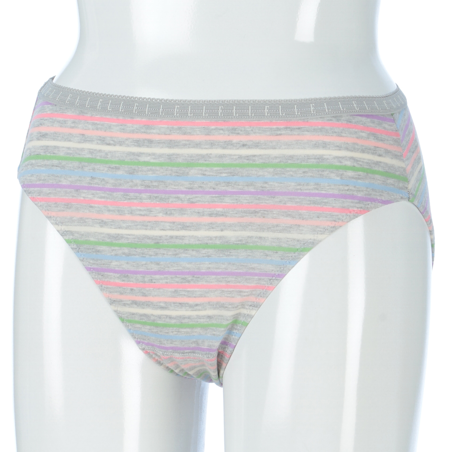 ELLE 綿天竺 ボーダー スタンダード ショーツ - 画像1