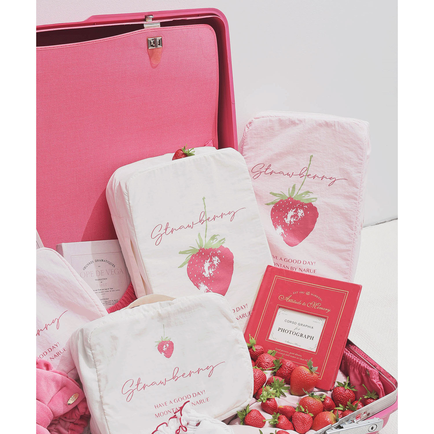 Narue トラベルポーチいちご - 画像2