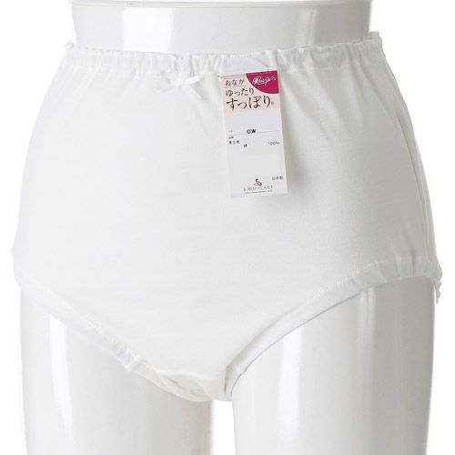 風のシンフォニー おなかすっぽりショーツ80綿細番手本縫LL