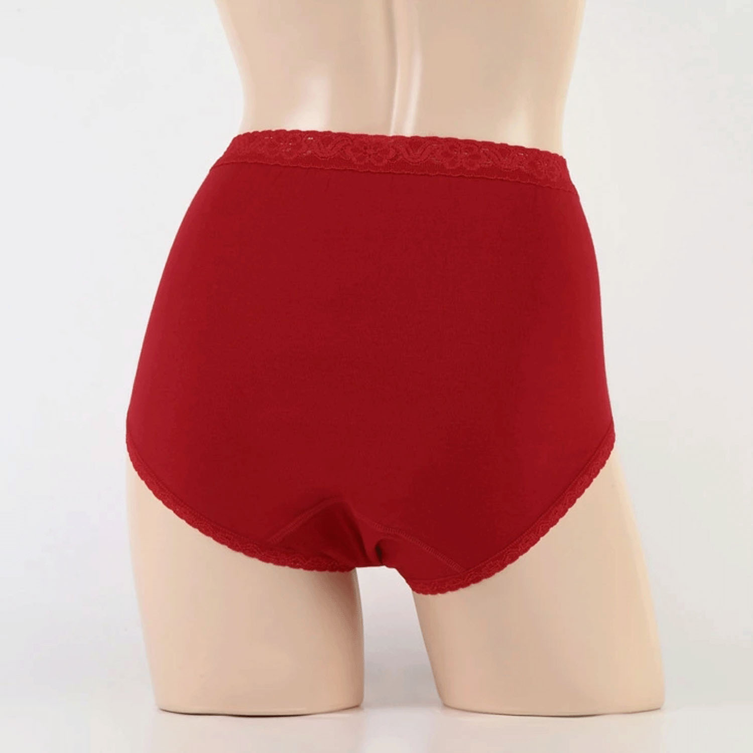 綿赤パン上下レースLL - 画像3