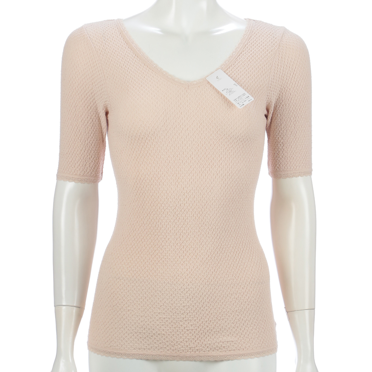 五分袖インナー M ライトモカ エトワール841