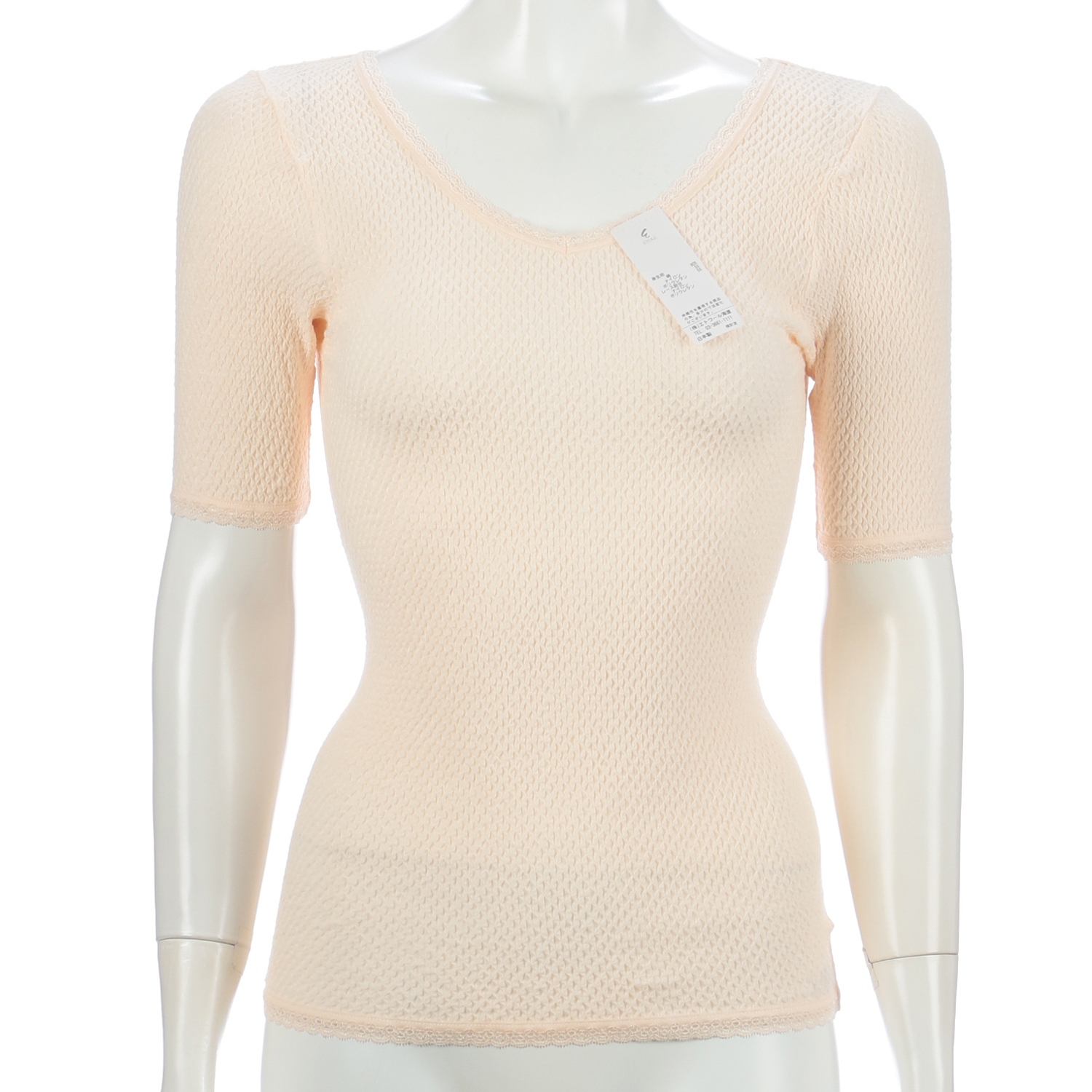 五分袖インナー M ペールピンク エトワール841