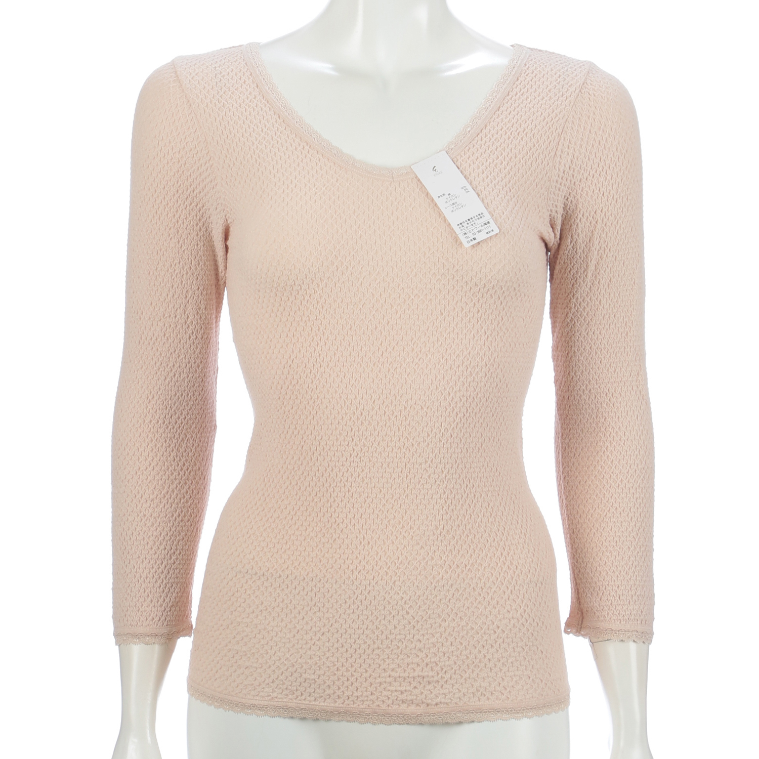 八分袖インナー L ライトモカ エトワール841