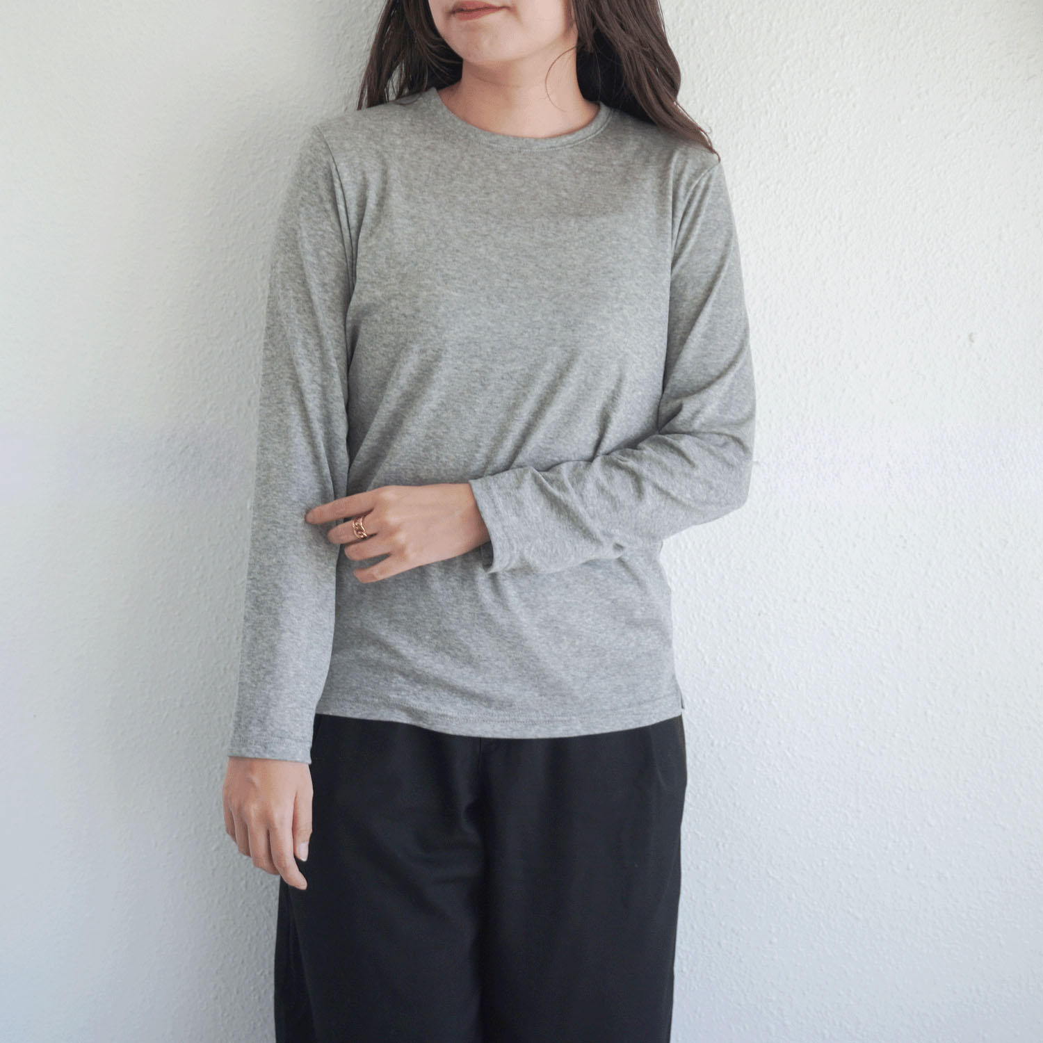 【Insta Live】ハーフミラノリブクルーネックカットソー - 画像11