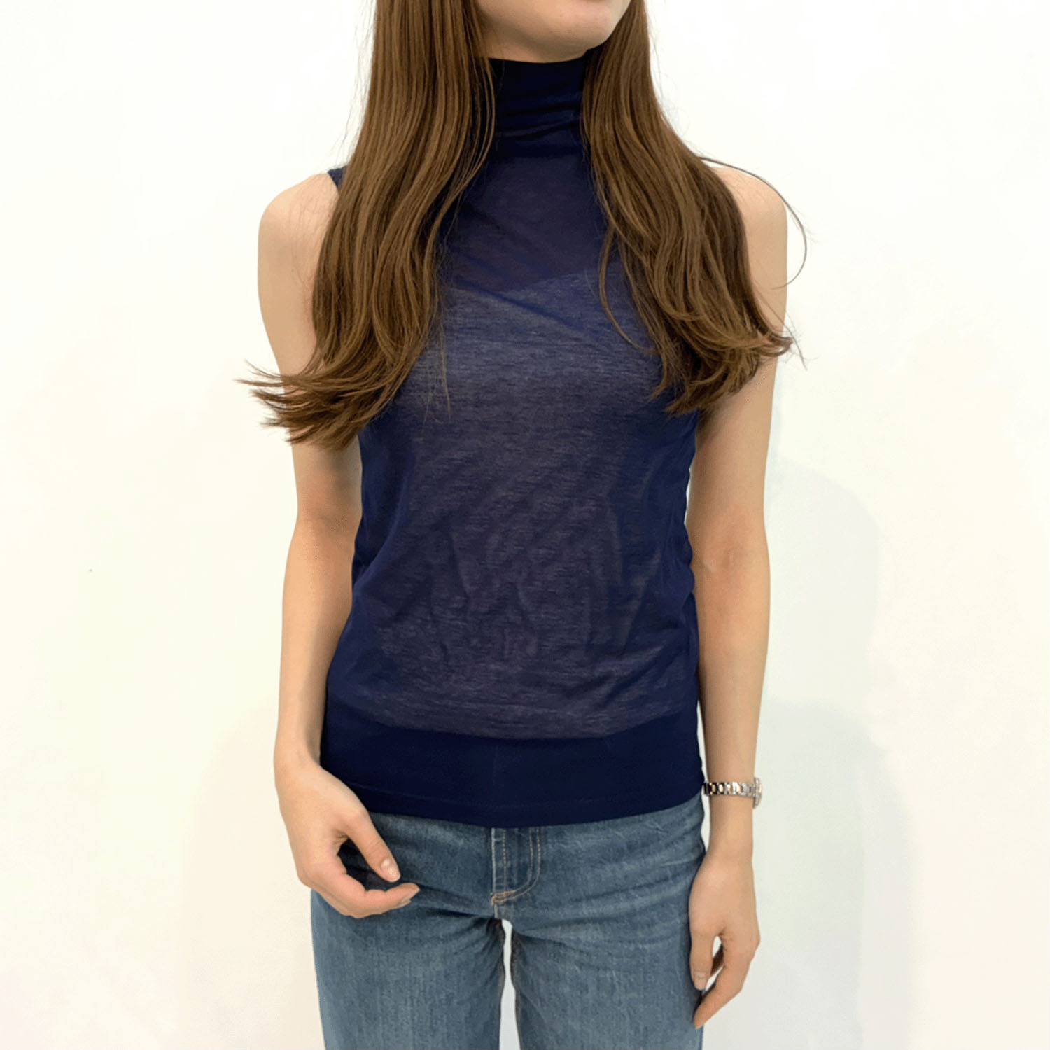 スーパーソフトボトルネックノースリーブカットソー - 画像8