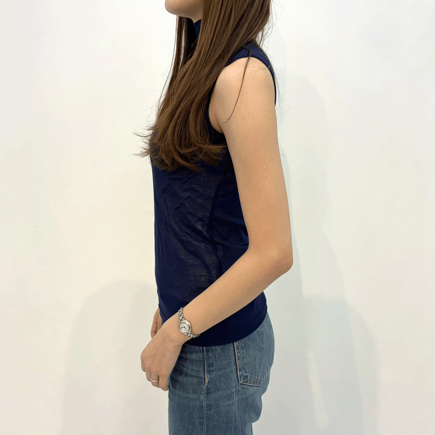 スーパーソフトボトルネックノースリーブカットソー - 画像9