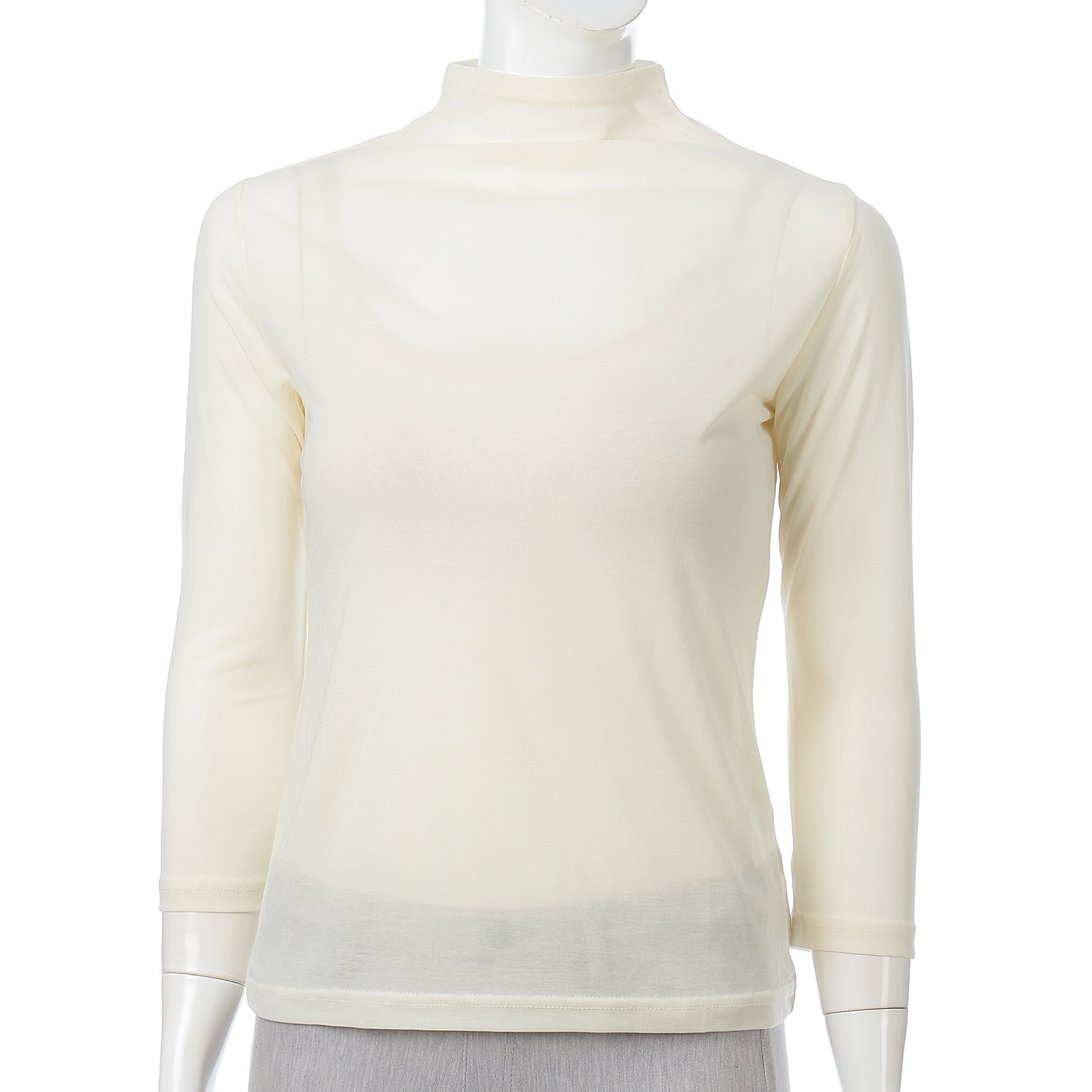 スーパーソフトボトルネック7分袖プルオーバー - 画像2