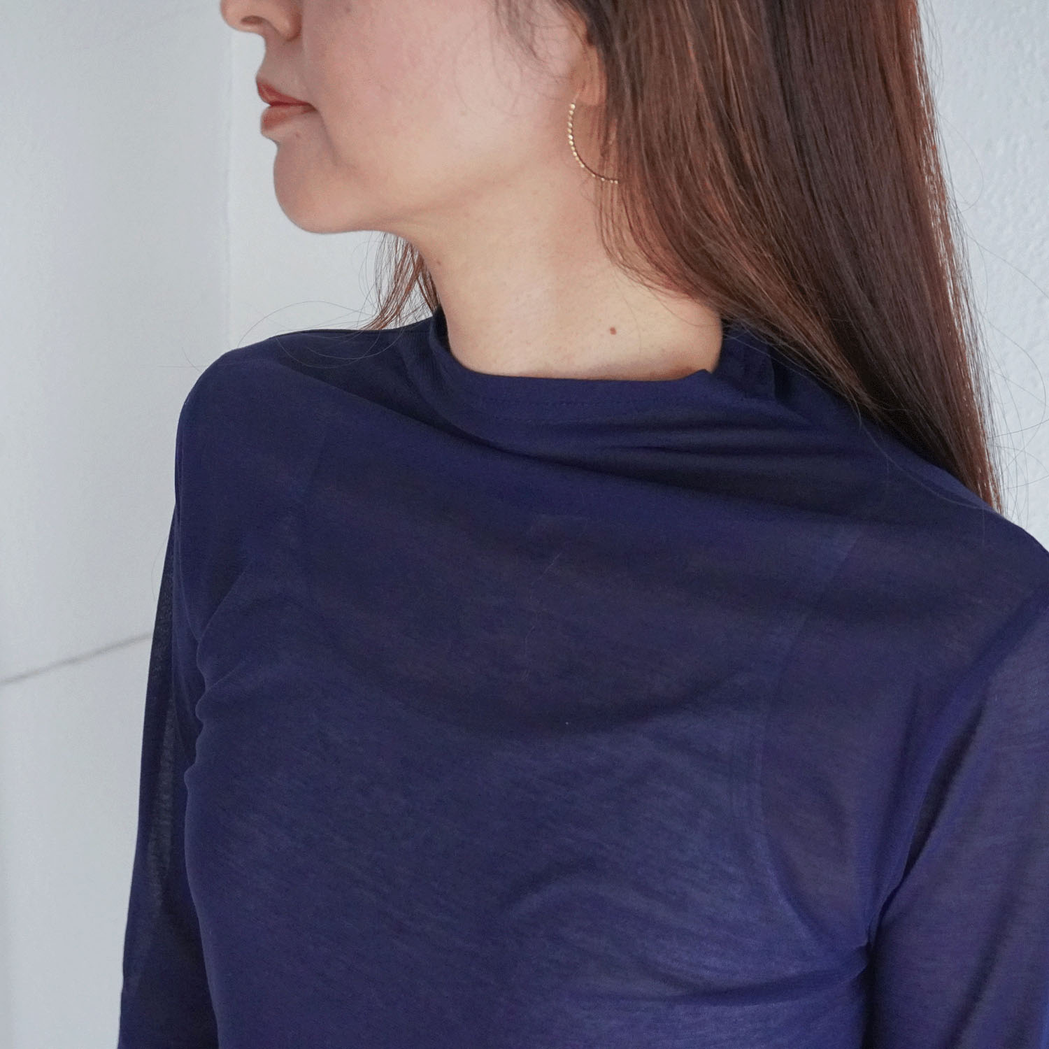 【Insta Live】スーパーソフトボトルネック7分袖プルオーバー - 画像2