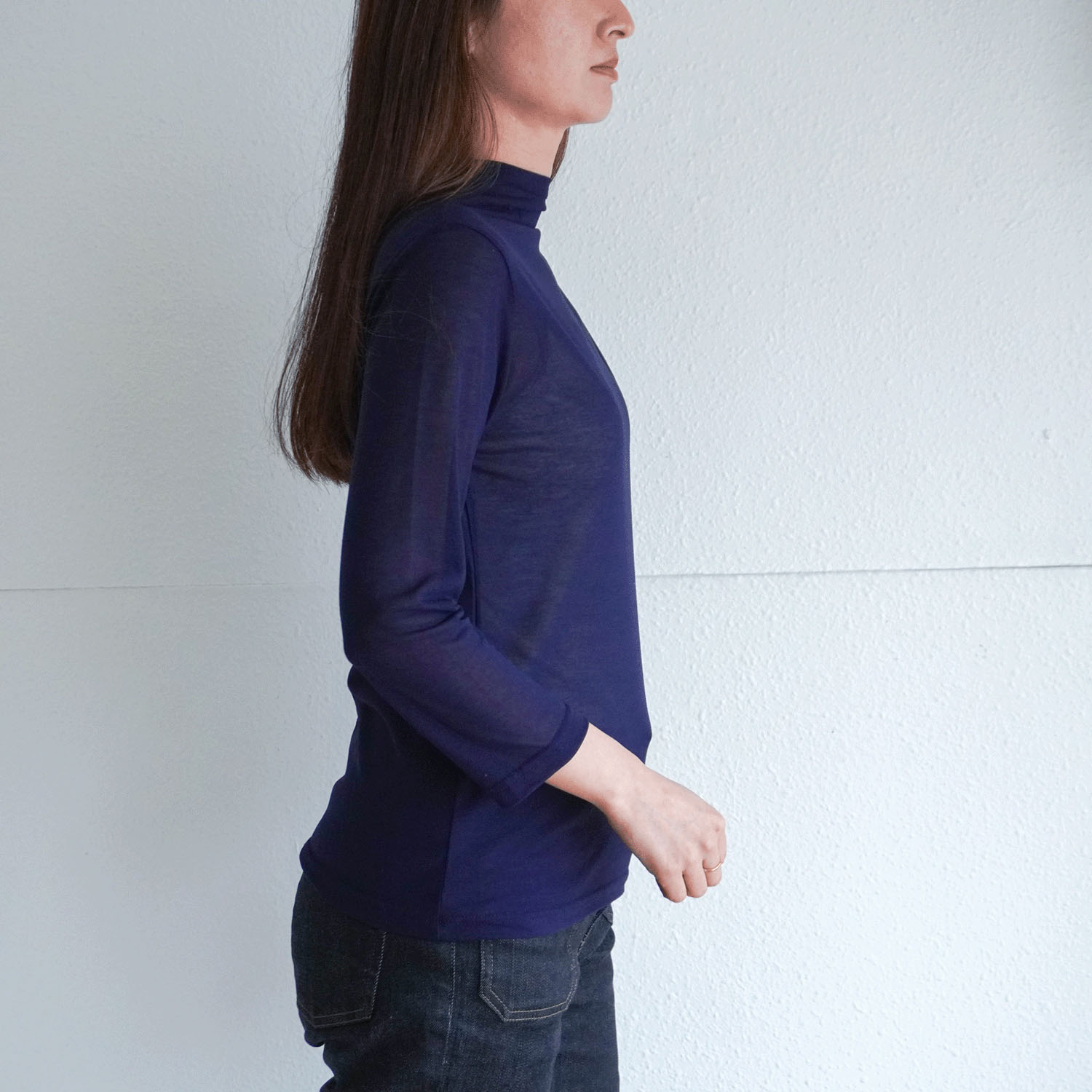 【Insta Live】スーパーソフトボトルネック7分袖プルオーバー - 画像13