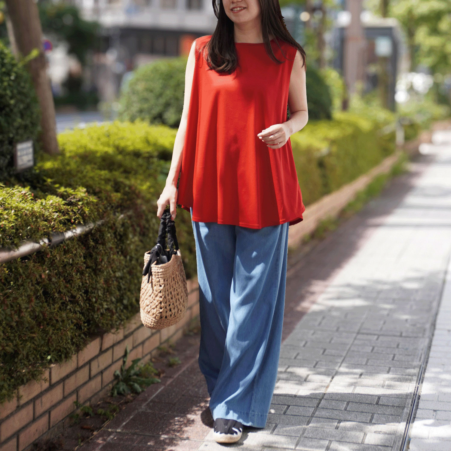 【Insta Live】ナノシアドレープノースリーブカットソー - 画像2