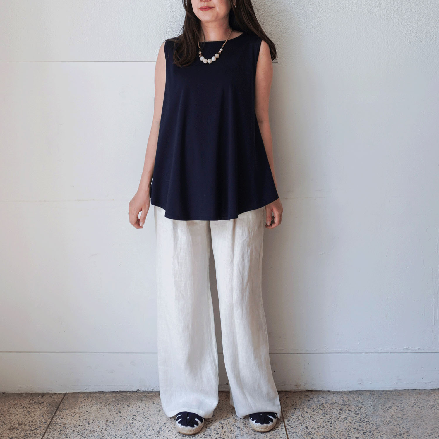 【Insta Live】ナノシアドレープノースリーブカットソー - 画像7