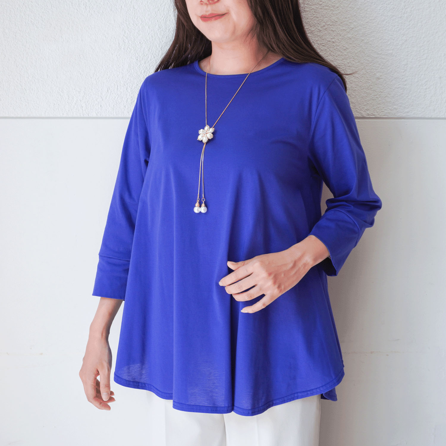 プリマシャインドレープ8分袖チュニック - 画像24