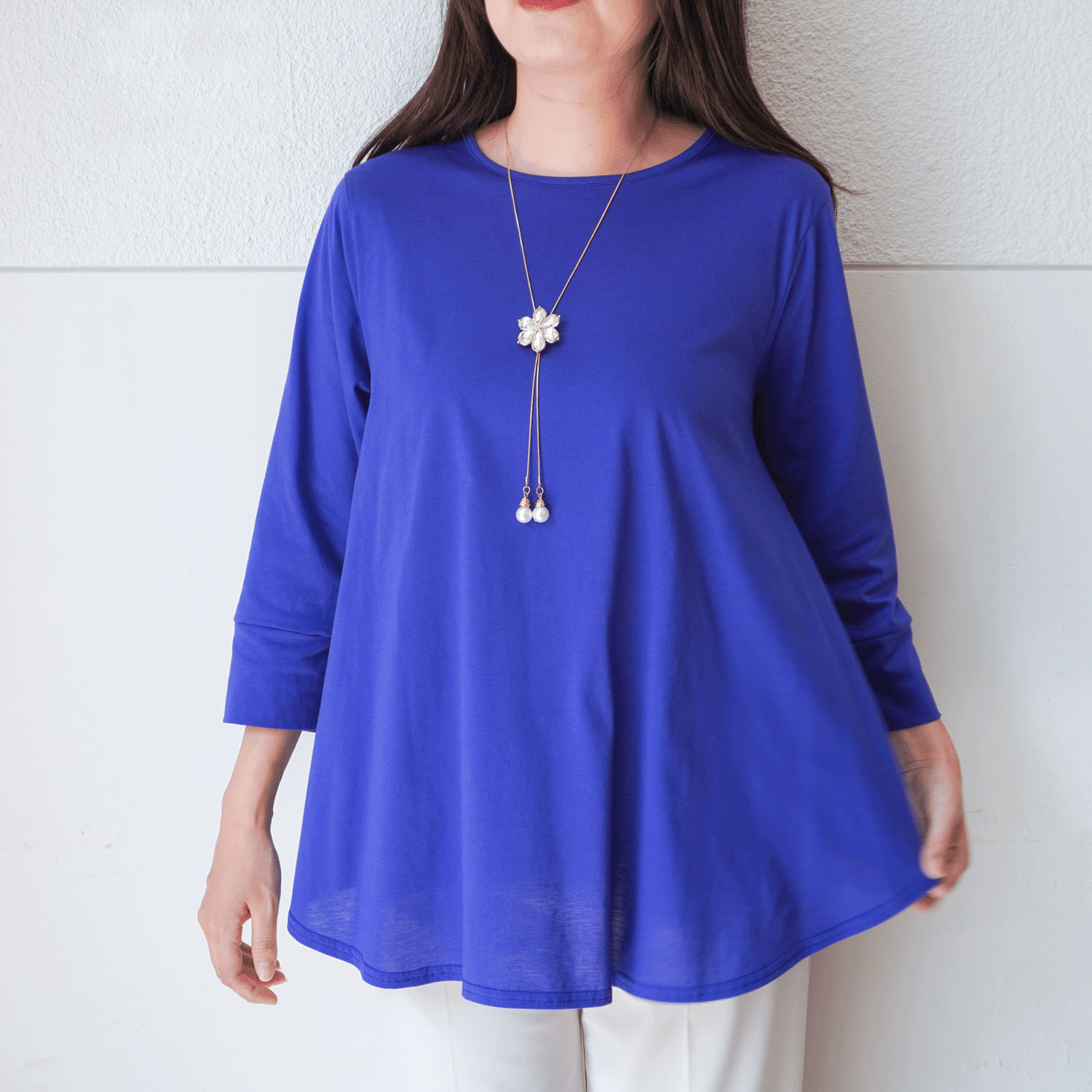 プリマシャインドレープ8分袖チュニック - 画像25