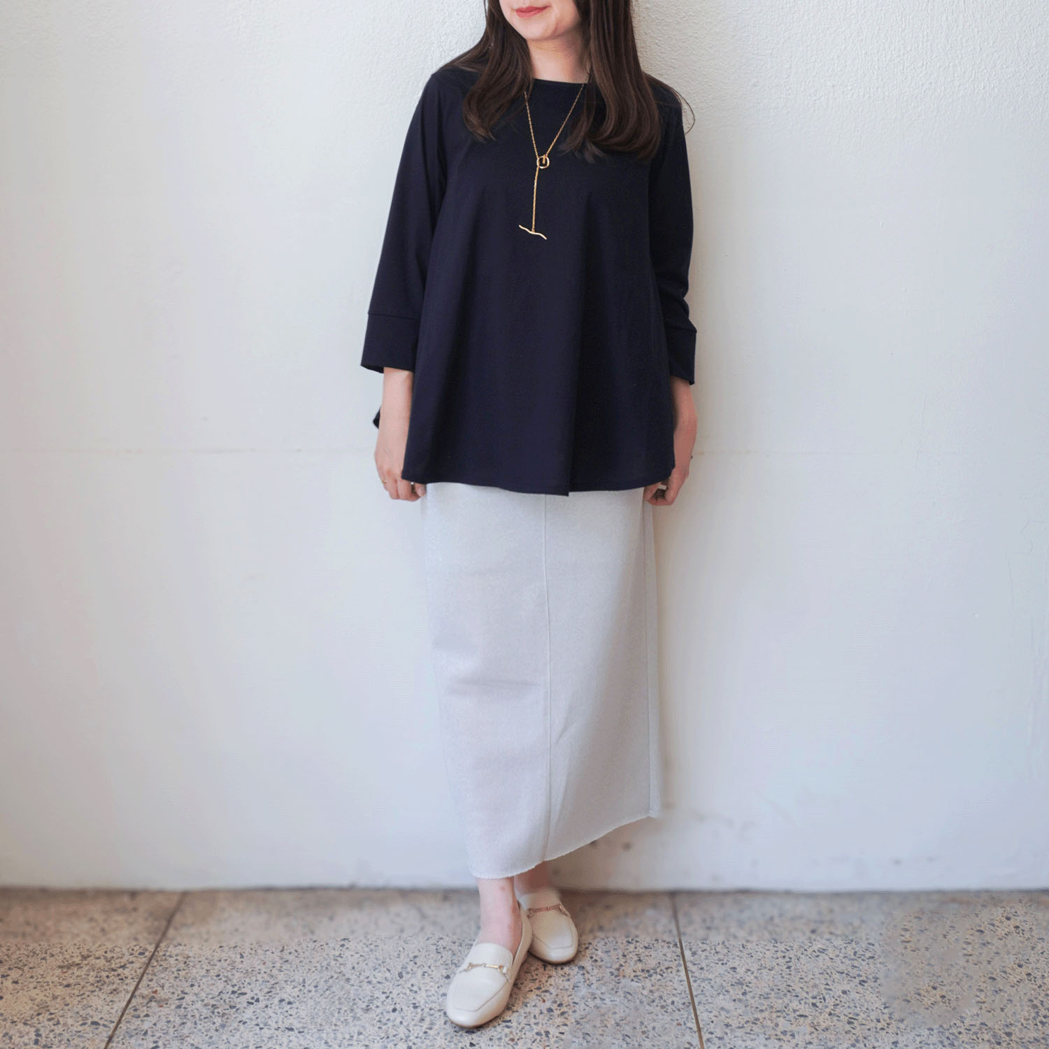 プリマシャインドレープ8分袖チュニック - 画像8