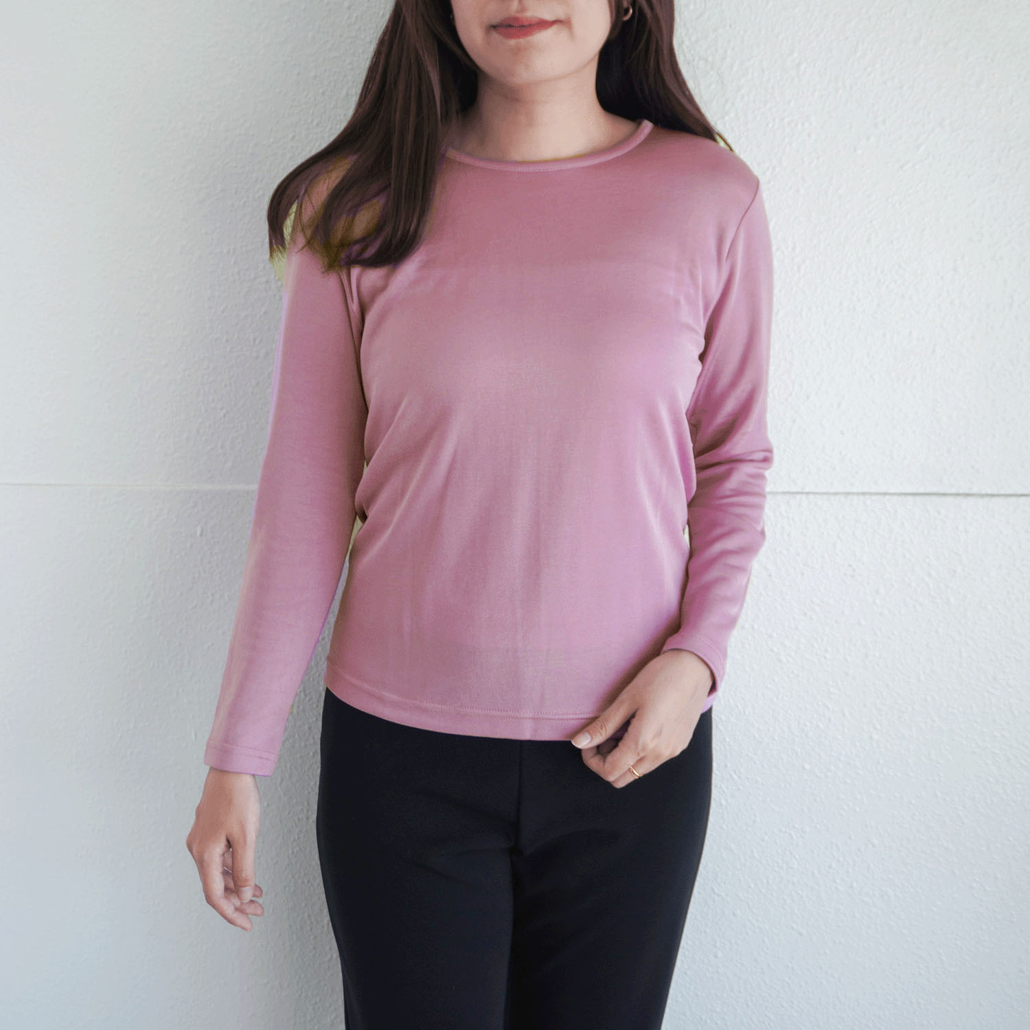 ジョワイユ裏綿丸首Tシャツ M・Lサイズ