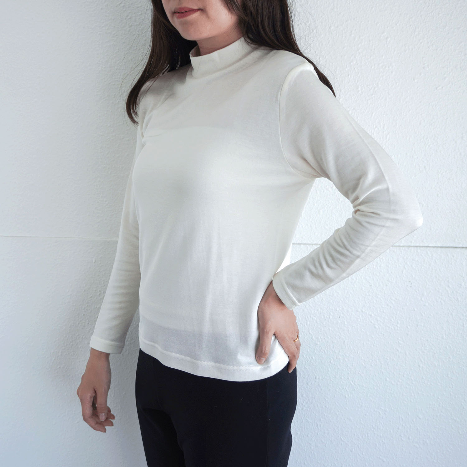 ジョワイユ 裏綿ハイネックTシャツ M・L - 画像5