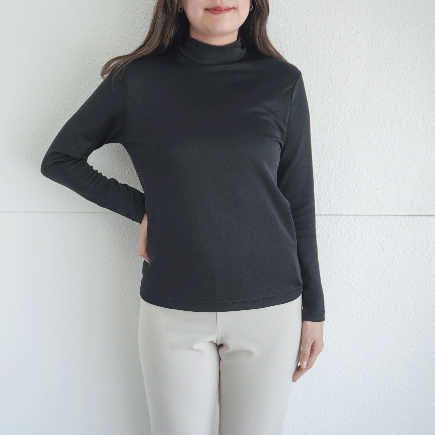 ジョワイユ 裏綿ハイネックTシャツ M・L