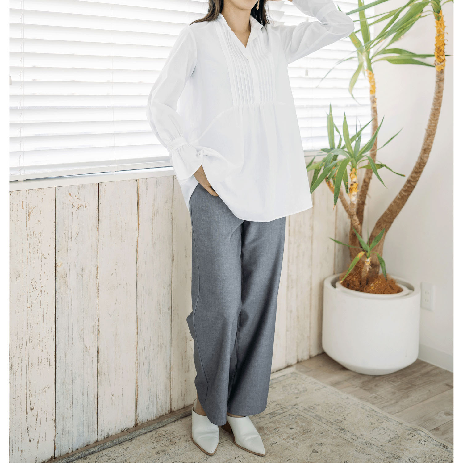 210ボブソン デニムハイテンションセミワイドパンツ - 画像3