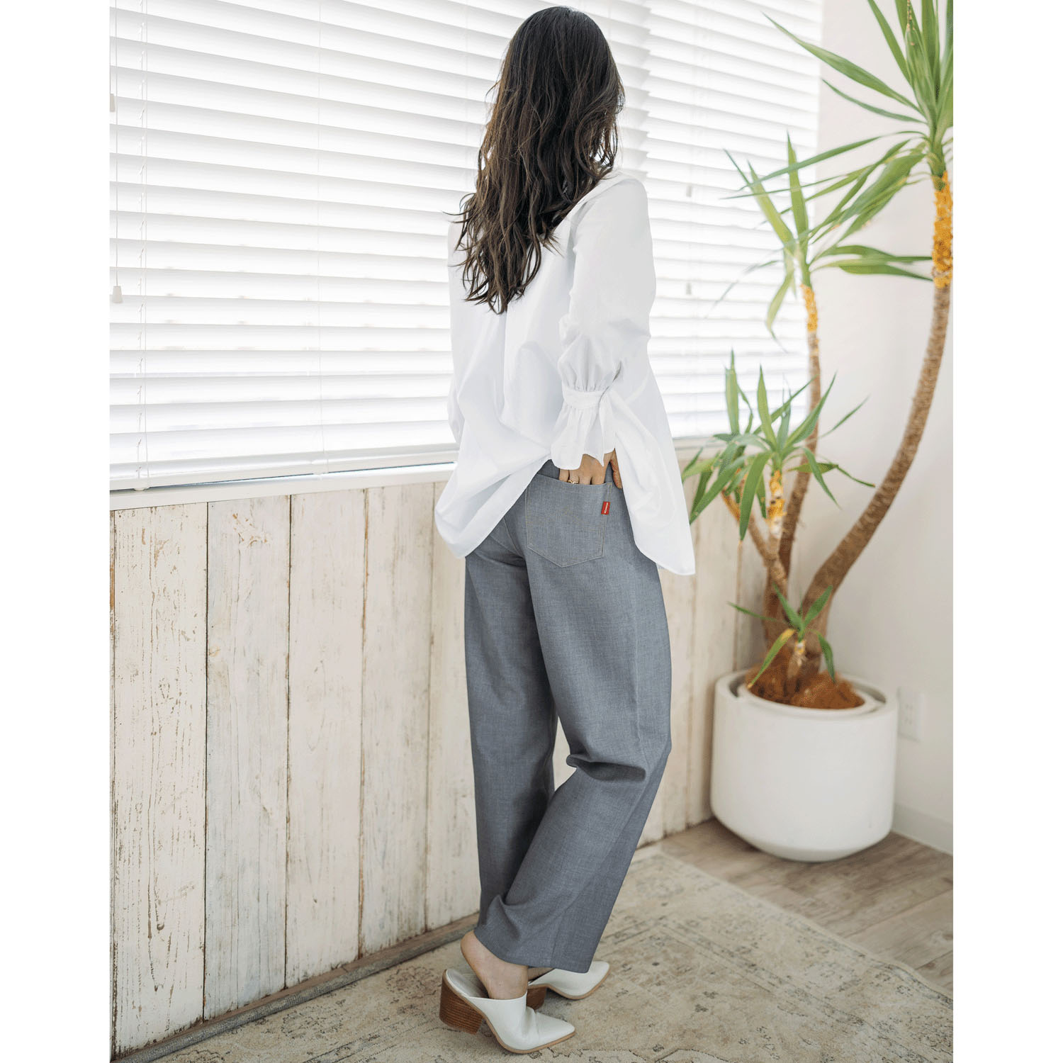 210ボブソン デニムハイテンションセミワイドパンツ - 画像4