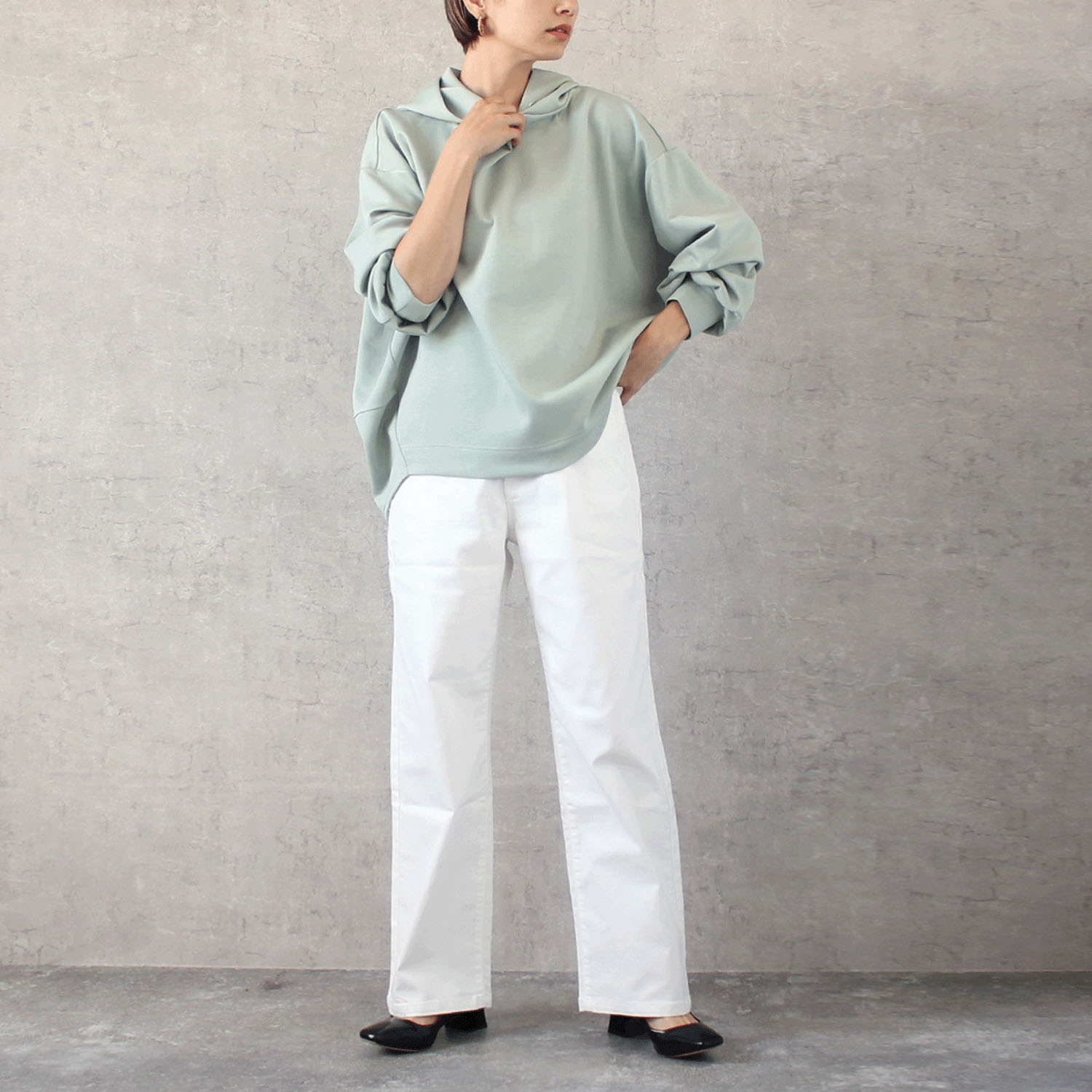 【ETONET限定 お取り寄せ】Emma リサイクルデニム釦付きストレートパンツ - 画像5