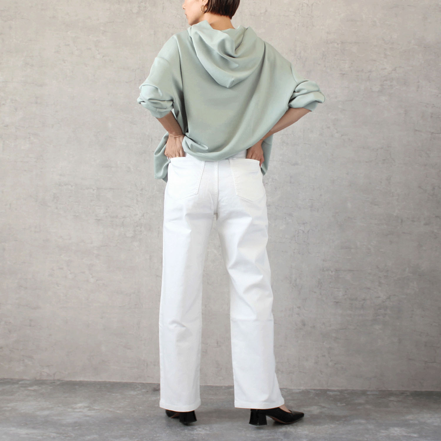 【ETONET限定 お取り寄せ】Emma リサイクルデニム釦付きストレートパンツ - 画像6